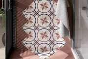Керамическая плитка Equipe Art Nouveau Burgundy напольная 20х20 см-1