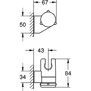 Держатель ручного душа Grohe Tempesta 27595000 Хром-4