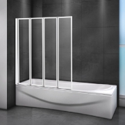 Шторка на ванну Cezares Relax 80 RELAX-V-4-80/140-C-Bi профиль Серый стекло прозрачное-1