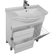 Комплект мебели для ванной Aquanet Доминика 80 172411 с бельевой корзиной Белый-5