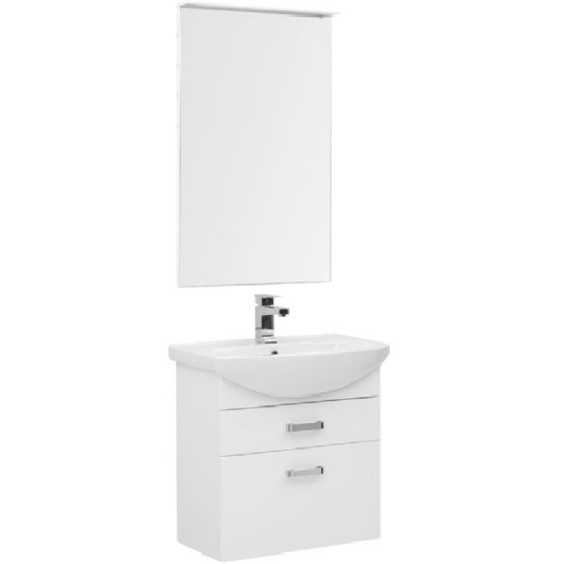 Комплект мебели для ванной Aquanet Ирис 65 198815 подвесной Белый - фото 1