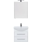 Комплект мебели для ванной Aquanet Остин 65 209013 подвесной Белый глянец