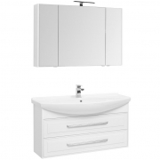 Комплект мебели для ванной Aquanet Остин 120 209994 подвесной Белый глянец