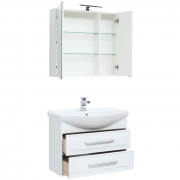 Комплект мебели для ванной Aquanet Остин 85 252219 подвесной Белый глянец-1