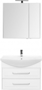 Комплект мебели для ванной Aquanet Остин 85 252219 подвесной Белый глянец-2