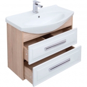 Комплект мебели для ванной Aquanet Остин 85 252220 подвесной Белый глянец Дуб сонома-1