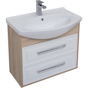 Комплект мебели для ванной Aquanet Остин 75 209015 подвесной Белый глянец Дуб сонома-1