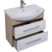 Комплект мебели для ванной Aquanet Остин 75 209015 подвесной Белый глянец Дуб сонома-4