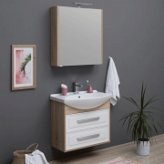 Комплект мебели для ванной Aquanet Остин 65 209014 подвесной Белый глянец Дуб сонома-6