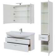 Комплект мебели для ванной Aquanet Ирвин 120 210256 подвесной Белый глянец-6