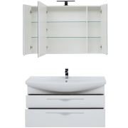 Комплект мебели для ванной Aquanet Ирвин 120 210256 подвесной Белый глянец-7
