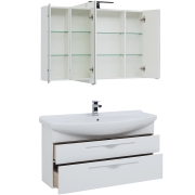 Комплект мебели для ванной Aquanet Ирвин 120 210256 подвесной Белый глянец-8
