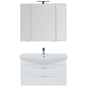 Комплект мебели для ванной Aquanet Ирвин 105 249626 подвесной Белый глянец