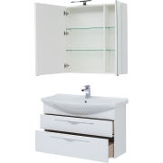Комплект мебели для ванной Aquanet Ирвин 105 249626 подвесной Белый глянец-6