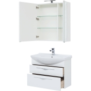 Комплект мебели для ванной Aquanet Ирвин 85 249622 подвесной Белый глянец-5