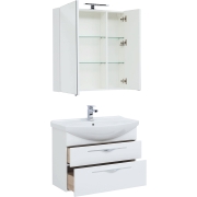 Комплект мебели для ванной Aquanet Ирвин 85 249622 подвесной Белый глянец-8