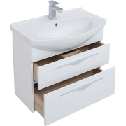 Комплект мебели для ванной Aquanet Ирвин 75 210253 подвесной Белый глянец-4