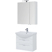 Комплект мебели для ванной Aquanet Ирвин 75 210253 подвесной Белый глянец-5