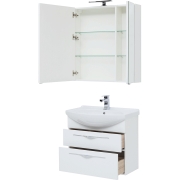 Комплект мебели для ванной Aquanet Ирвин 75 210253 подвесной Белый глянец-6