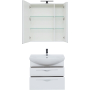 Комплект мебели для ванной Aquanet Ирвин 75 210253 подвесной Белый глянец-8