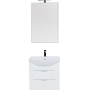 Комплект мебели для ванной Aquanet Ирвин 65 210252 подвесной Белый глянец