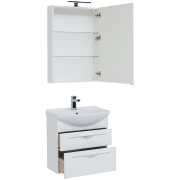 Комплект мебели для ванной Aquanet Ирвин 65 210252 подвесной Белый глянец-3