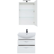 Комплект мебели для ванной Aquanet Ирвин 65 210252 подвесной Белый глянец-4