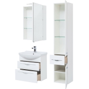 Комплект мебели для ванной Aquanet Ирвин 65 210252 подвесной Белый глянец-5