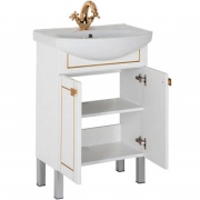 Комплект мебели для ванной Aquanet Честер 60 186335 Белый Золото-4