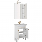 Комплект мебели для ванной Aquanet Честер 60 186335 Белый Золото-6