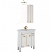 Комплект мебели для ванной Aquanet Честер 75 186330 Белый Золото