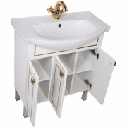 Комплект мебели для ванной Aquanet Честер 75 186330 Белый Золото-1
