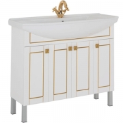 Комплект мебели для ванной Aquanet Честер 105 186325 Белый Золото-1