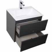 Комплект мебели для ванной Aquanet Алвита 60 184576 подвесной Серый антрацит-4