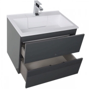Комплект мебели для ванной Aquanet Алвита 70 184580 подвесной Серый антрацит-1