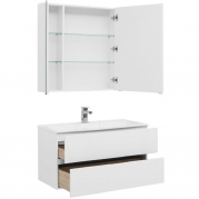 Комплект мебели для ванной Aquanet Алвита 100 237360 подвесной Белый-4