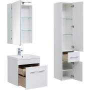 Комплект мебели для ванной Aquanet Августа 58 225249 подвесной Белый-6