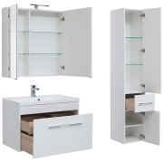 Комплект мебели для ванной Aquanet Августа 90 225243 подвесной Белый-6