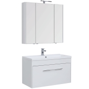 Комплект мебели для ванной Aquanet Августа 100 225238 подвесной Белый-5