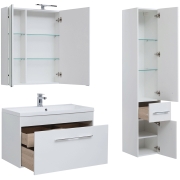 Комплект мебели для ванной Aquanet Августа 100 225238 подвесной Белый-6