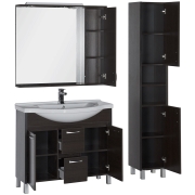 Комплект мебели для ванной Aquanet Донна 100 169195 Венге-6