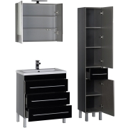 Комплект мебели для ванной Aquanet Верона 75 231041 Черный-6