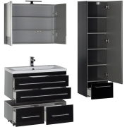 Комплект мебели для ванной Aquanet Верона 90 230313 Черный-6