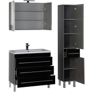 Комплект мебели для ванной Aquanet Верона 90 230317 Черный-6