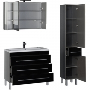 Комплект мебели для ванной Aquanet Верона 100 230323 Черный-6