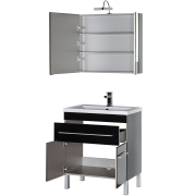 Комплект мебели для ванной Aquanet Верона 75 231038 Черный-5
