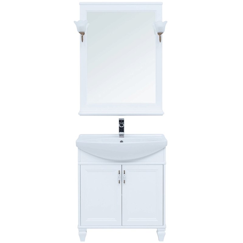 Комплект мебели для ванной Aquanet Валенса 75 240420 Белый матовый - фото 1