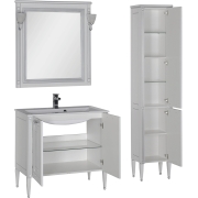Комплект мебели для ванной Aquanet Паола 90 182133 Белый Серебро-6