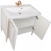 Комплект мебели для ванной Aquanet Паола 90 187844 Белый Золото-4