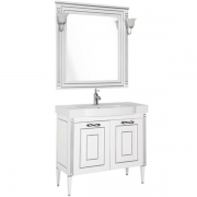 Комплект мебели для ванной Aquanet Паола 90 186391 Белый Серебро-4